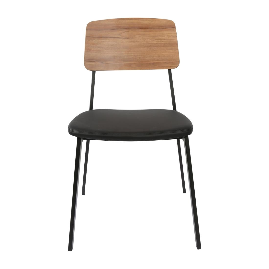 Furnlink Denver Black Vinyl/ Natural Chair (2 Pack) • PAS-JD964