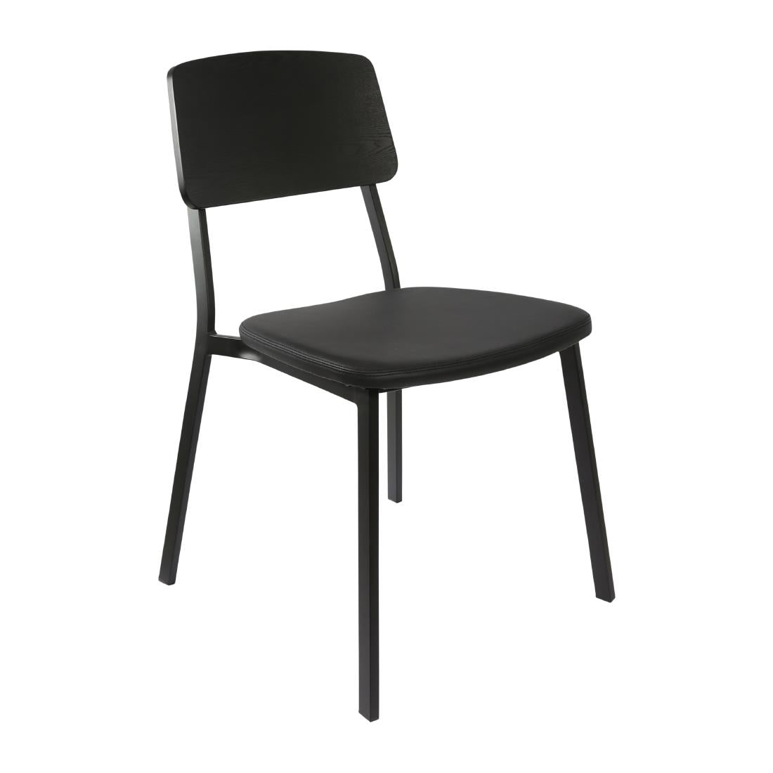 Furnlink Denver Black Vinyl/ Black Chair (2 Pack) • PAS-JD965