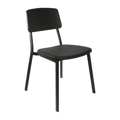 Furnlink Denver Black Vinyl/ Black Chair (2 Pack) • PAS-JD965