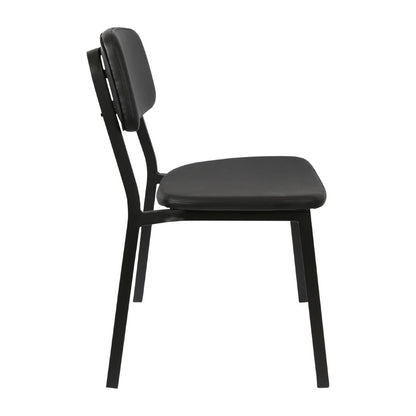 Furnlink Denver Black Vinyl Chair (2 Pack) • PAS-JD966