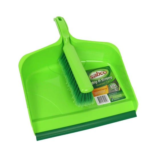 Sabco Professional Large Dustpan and Broom Green • PAS-JD978