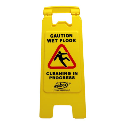 Sabco Professional Caution Wet Floor A-Frame Sign Yellow • PAS-JD990