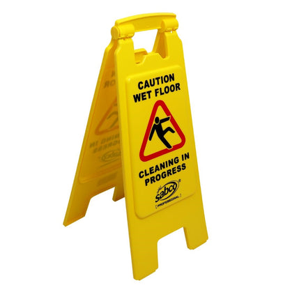Sabco Professional Caution Wet Floor A-Frame Sign Yellow • PAS-JD990