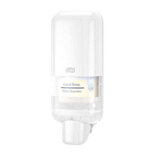 Tork S4 Soap and Sanitiser White Dispenser • PAS-JE043