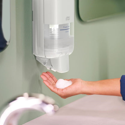 Tork S4 Soap and Sanitiser White Dispenser • PAS-JE043