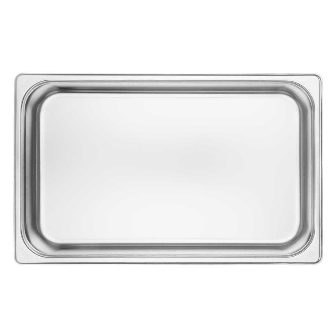 Vogue Heavy Duty Stainless Steel 1/1 Gastronorm Tray 65mm • PAS-JM742