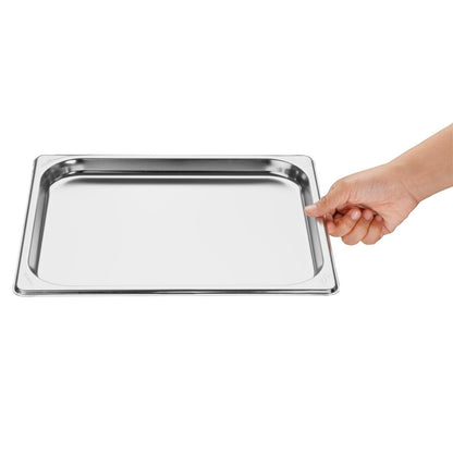 Vogue Stainless Steel Heavy Duty 1/2 Gastronorm Tray 20mm • PAS-JM749