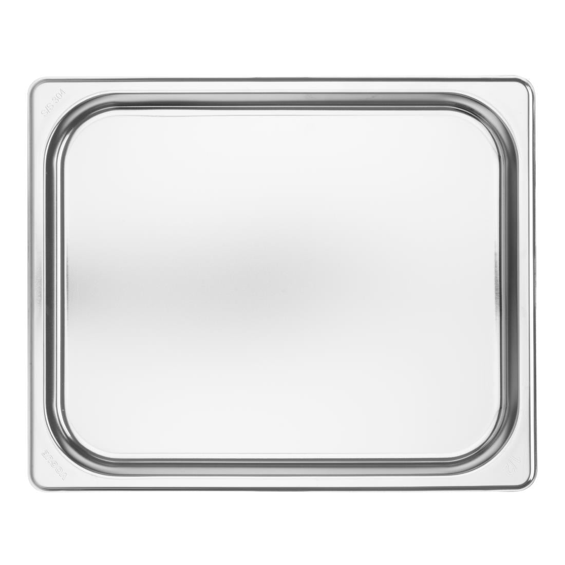 Vogue Stainless Steel Heavy Duty 1/2 Gastronorm Tray 20mm • PAS-JM749