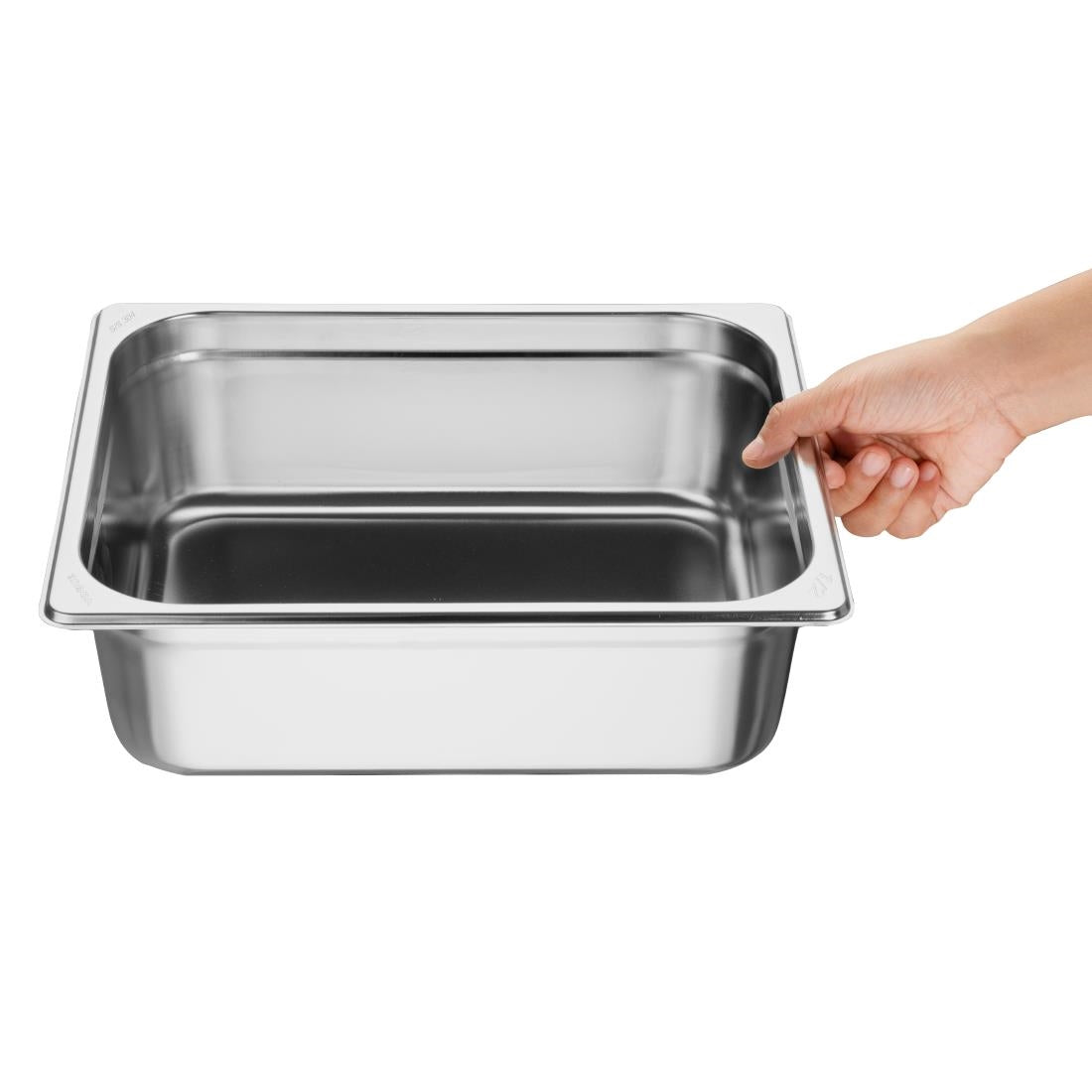 Vogue Stainless Steel Heavy Duty 1/2 Gastronorm Tray 100mm • PAS-JM752
