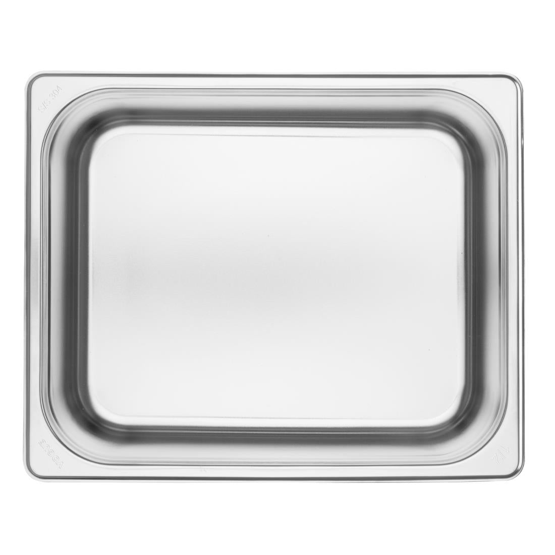 Vogue Stainless Steel Heavy Duty 1/2 Gastronorm Tray 100mm • PAS-JM752