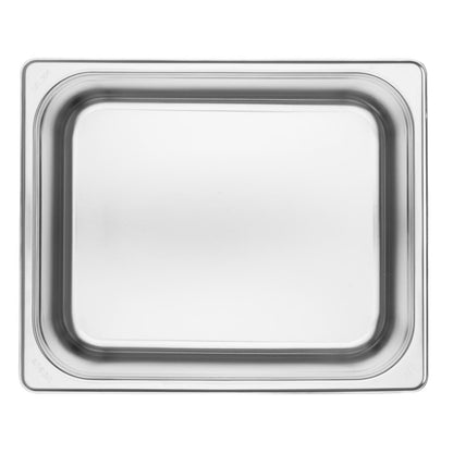 Vogue Stainless Steel Heavy Duty 1/2 Gastronorm Tray 100mm • PAS-JM752