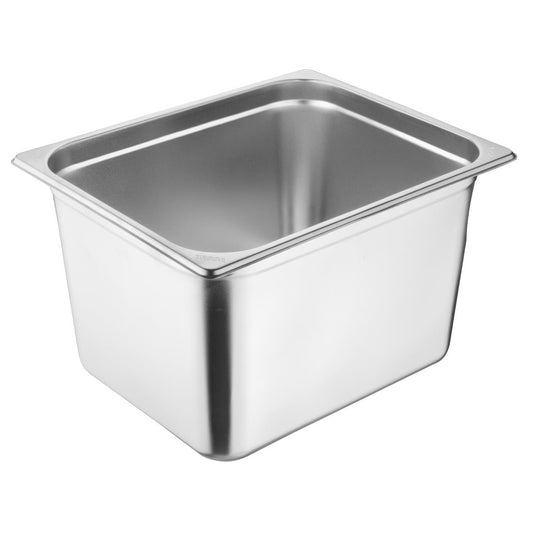 Vogue Heavy Duty Stainless Steel 1/2 Gastronorm Tray 200mm • PAS-JM754