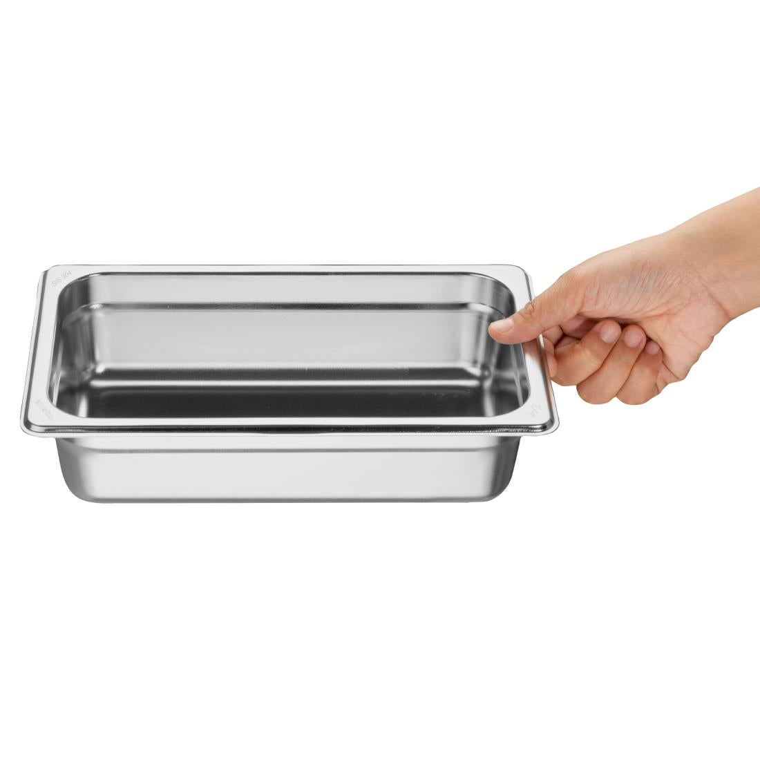 Vogue Heavy Duty Stainless Steel 1/4 Gastronorm Tray 65mm • PAS-JM759