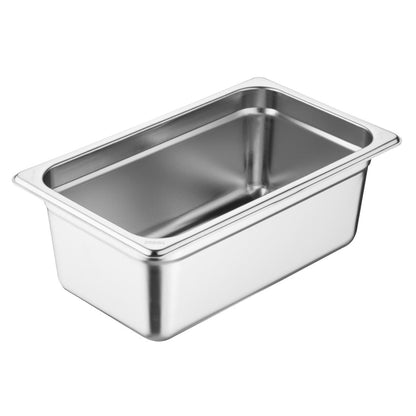 Vogue Heavy Duty Stainless Steel 1/4 Gastronorm Tray 100mm • PAS-JM760