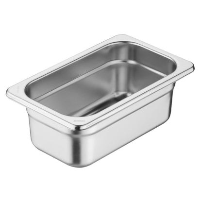 Vogue Heavy Duty Stainless Steel 1/9 Gastronorm Tray 65mm • PAS-JM765