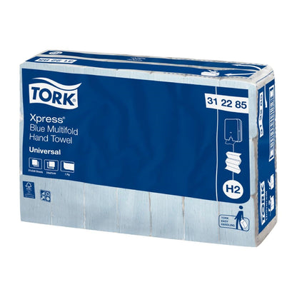 Tork Xpress 1-ply Multifold Hand Towel /Slimline Univ H2 Blue (21 Pack) (21x230 sheets. 240x210mm. 1-ply) • PAS-JZ501