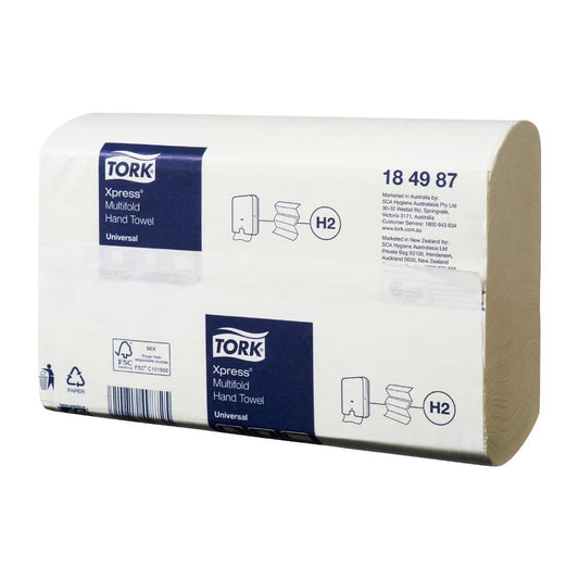 Tork Xpress Multifold Hand Towel /Slimline 1-ply Uni H2 (21 Pack) (21x230 sheets. 240x210mm. 1-ply) • PAS-JZ502