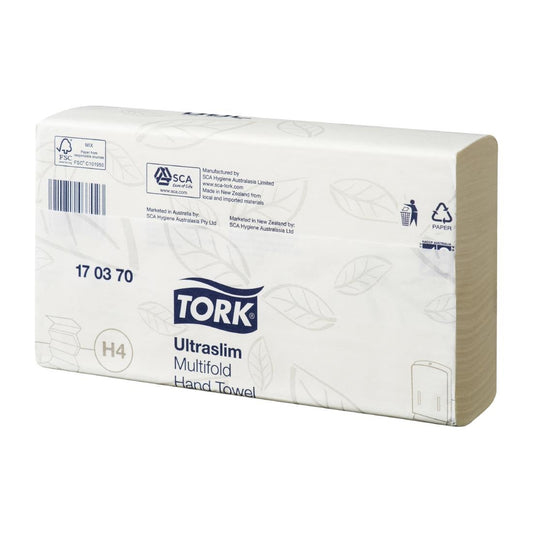 Tork Ultraslim Multifold Hand Towel 1-ply Advanced H4 (21 Pack) (21x150 sheets. 240x210mm. 1-ply) • PAS-JZ504