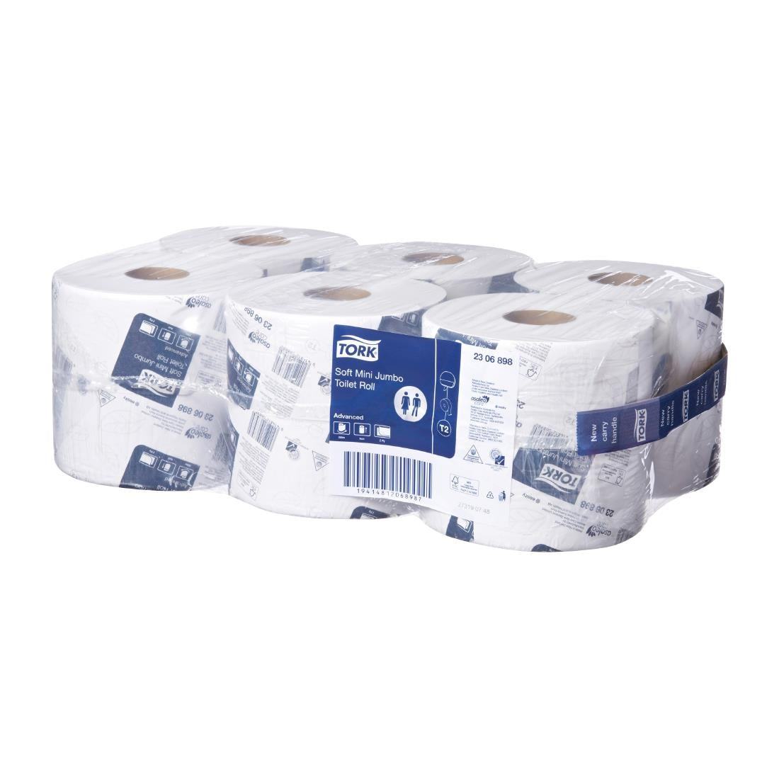 Tork Soft Mini Jumbo Advanced Toilet Roll T2 2-ply (12 Pack) • PAS-JZ513