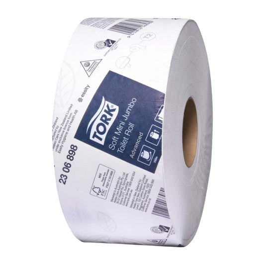 Tork Soft Mini Jumbo Advanced Toilet Roll T2 2-ply (12 Pack) • PAS-JZ513