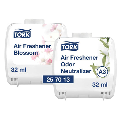 Tork Constant Air Freshener Mixed A3 (6 Pack) (Contains - Breeze, Blossom and neutral fragrance. For use with the Tork Constant Air Freshener Dispenser (HX960)) • PAS-JZ522