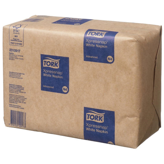 Tork Xpressnap N4 White Dispenser Napkins (12 Pack) (White. Size: 216(L)x330(W)mm. 1-ply. Pack of 12) • PAS-JZ536