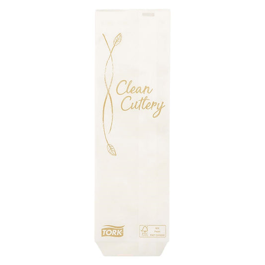 Tork Botanical Cutlery Bag (1000 Sheets) (Size: 260(L)x75(W)mm. 500 per pack. 2 packs per box.) • PAS-JZ552