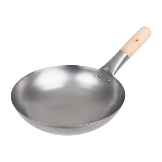 Vogue Mild Steel Wok Flat Base 254mm • PAS-K295