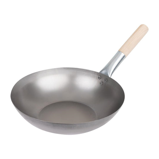 Vogue Mild Steel Wok Flat Base 330mm • PAS-K296