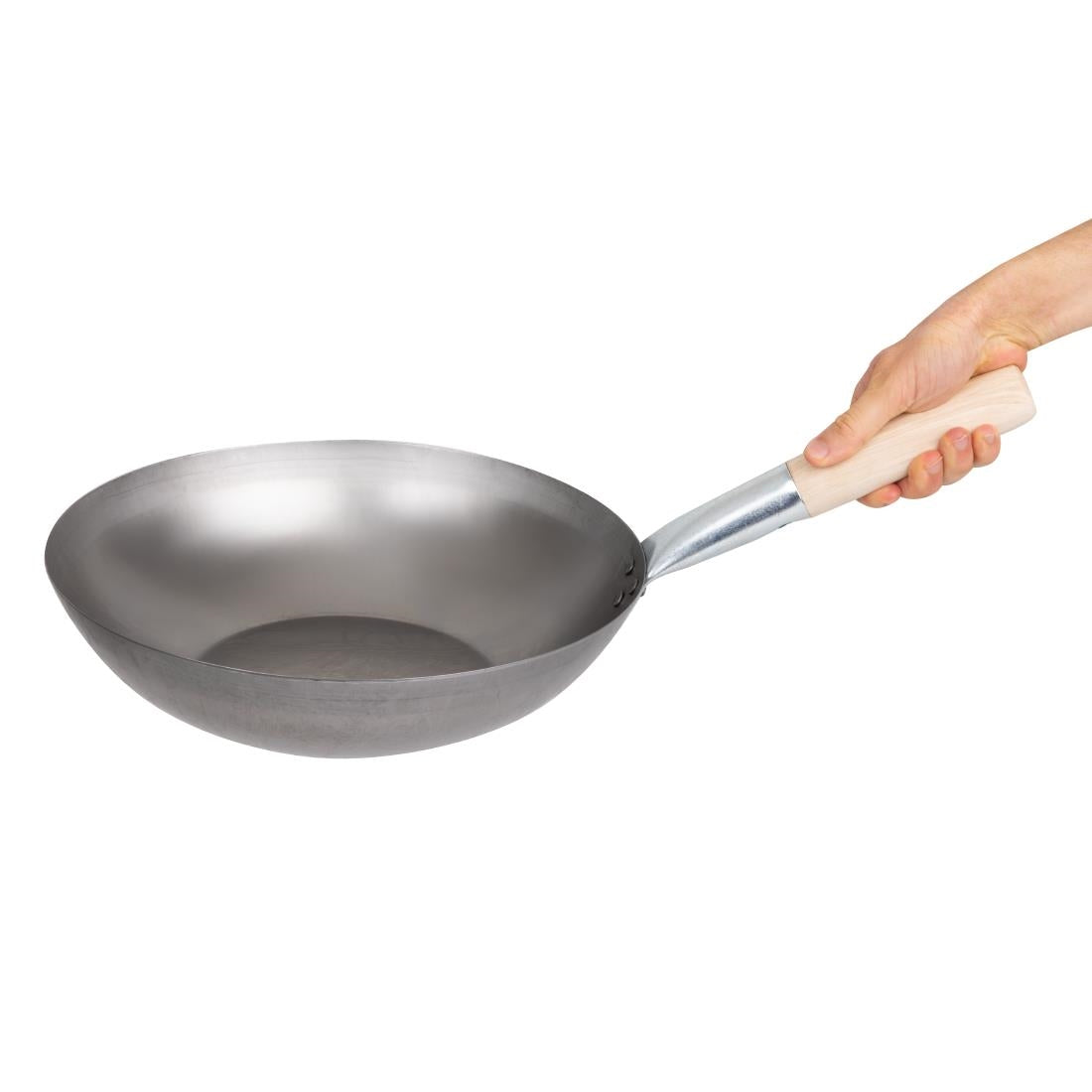 Vogue Mild Steel Wok Flat Base 330mm • PAS-K296