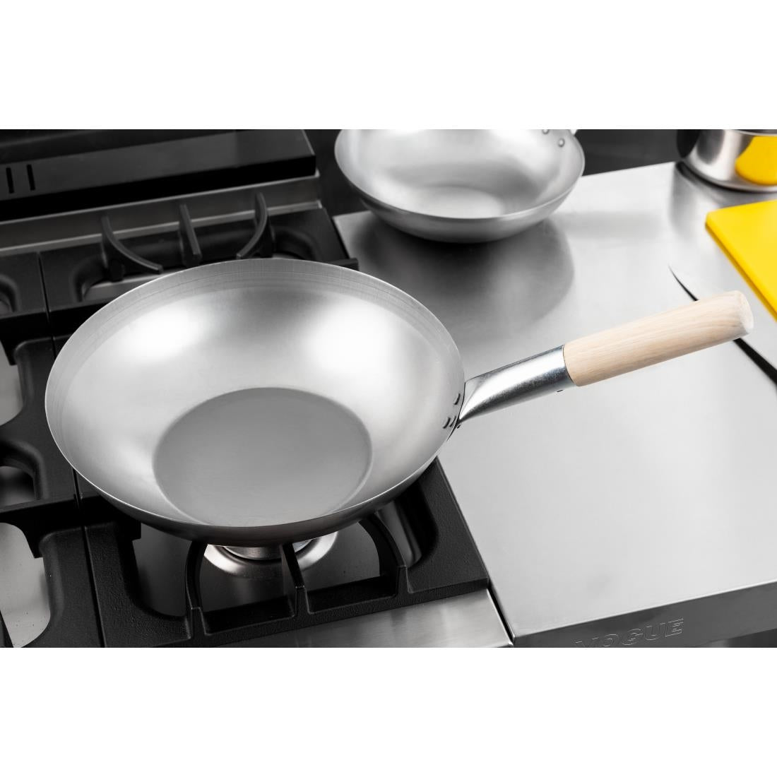 Vogue Mild Steel Wok Flat Base 330mm • PAS-K296
