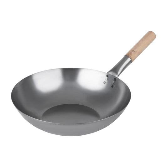 Vogue Mild Steel Wok Flat Base 356mm • PAS-K297