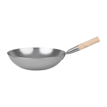 Vogue Mild Steel Wok Flat Base 356mm • PAS-K297