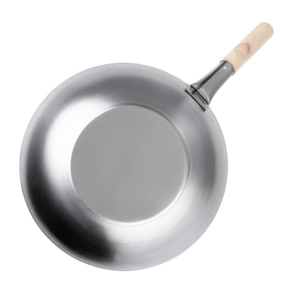 Vogue Mild Steel Wok Flat Base 356mm • PAS-K297