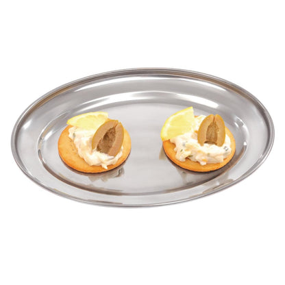 Olympia Stainless Steel Oval Service Tray 200mm • PAS-K360