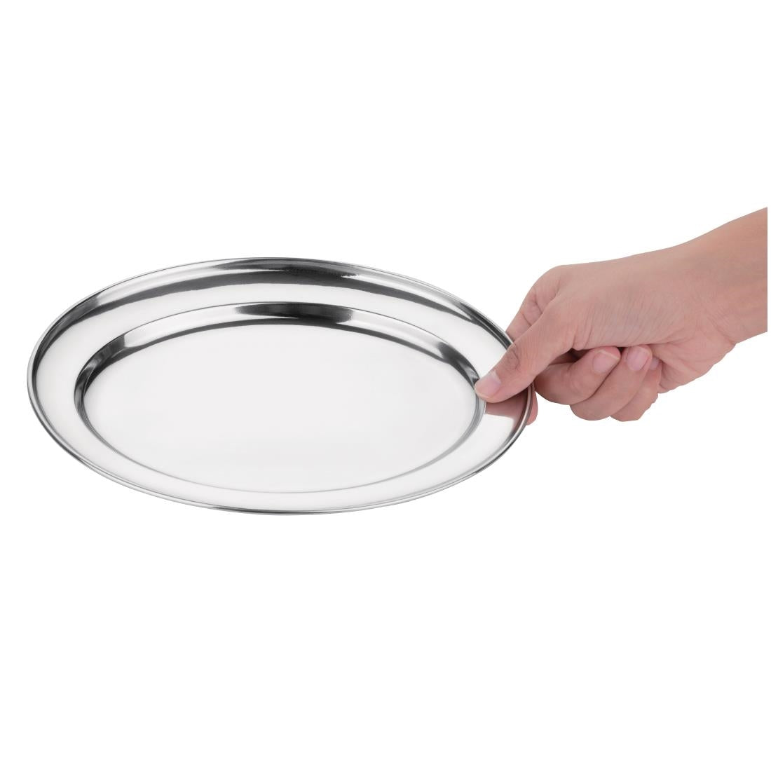 Olympia Stainless Steel Oval Service Tray 250mm • PAS-K362