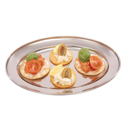 Olympia Stainless Steel Oval Service Tray 250mm • PAS-K362