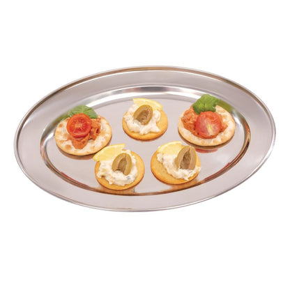 Olympia Stainless Steel Oval Service Tray 300mm • PAS-K363