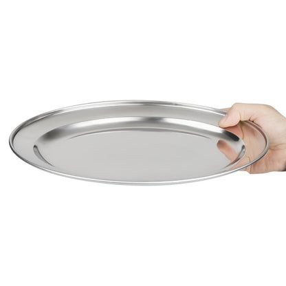 Olympia Stainless Steel Oval Service Tray 300mm • PAS-K363