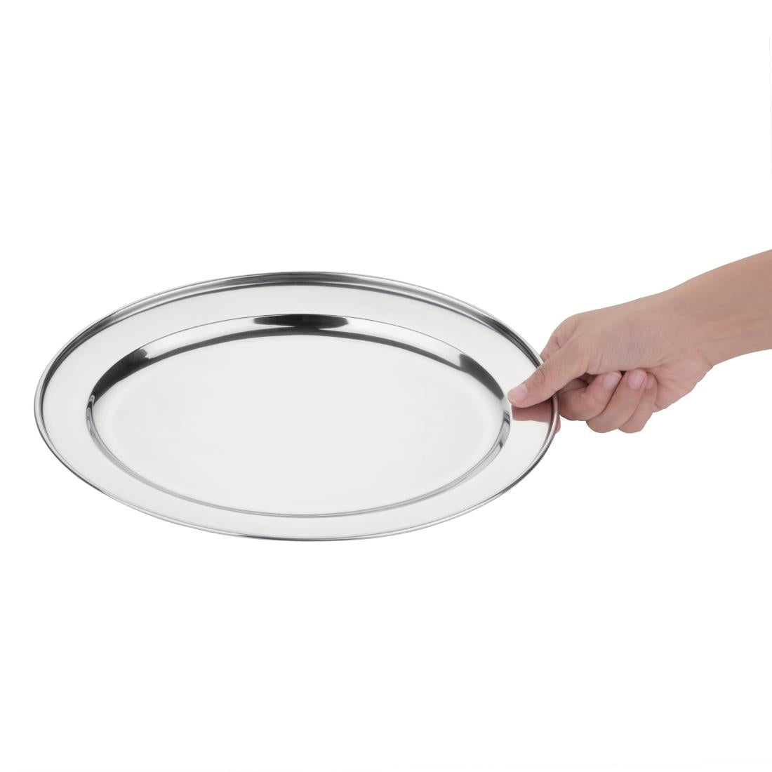 Olympia Stainless Steel Oval Service Tray 350mm • PAS-K364