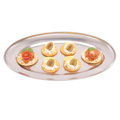 Olympia Stainless Steel Oval Service Tray 350mm • PAS-K364