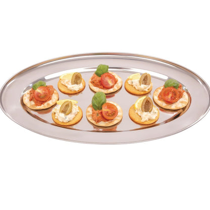 Olympia Stainless Steel Oval Service Tray 400mm • PAS-K365