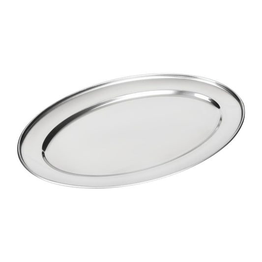 Olympia Stainless Steel Oval Service Tray 350mm • PAS-K364