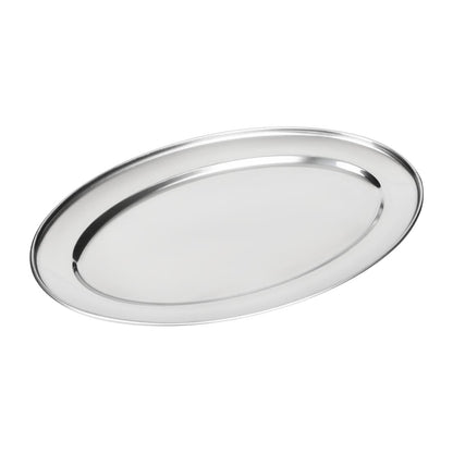 Olympia Stainless Steel Oval Service Tray 300mm • PAS-K363