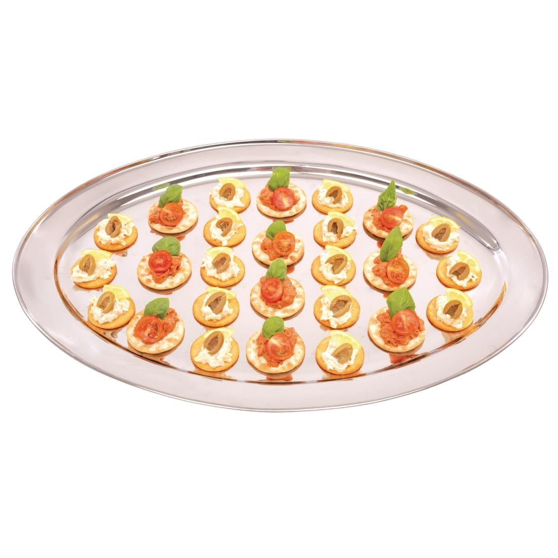 Olympia Stainless Steel Oval Serving Tray 660mm • PAS-K370