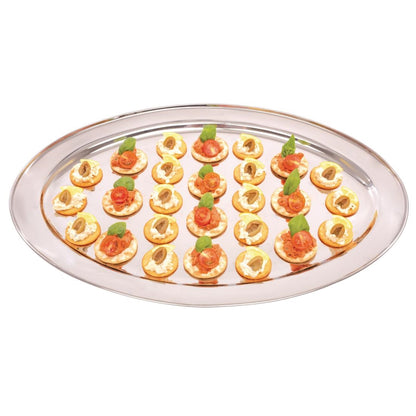 Olympia Stainless Steel Oval Serving Tray 660mm • PAS-K370