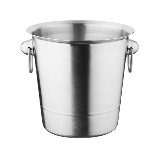 Olympia Brushed Stainless Steel Wine & Champagne Bucket (200(Ø)x250(H)mm with handle | Fits bucket holder K407) • PAS-K406