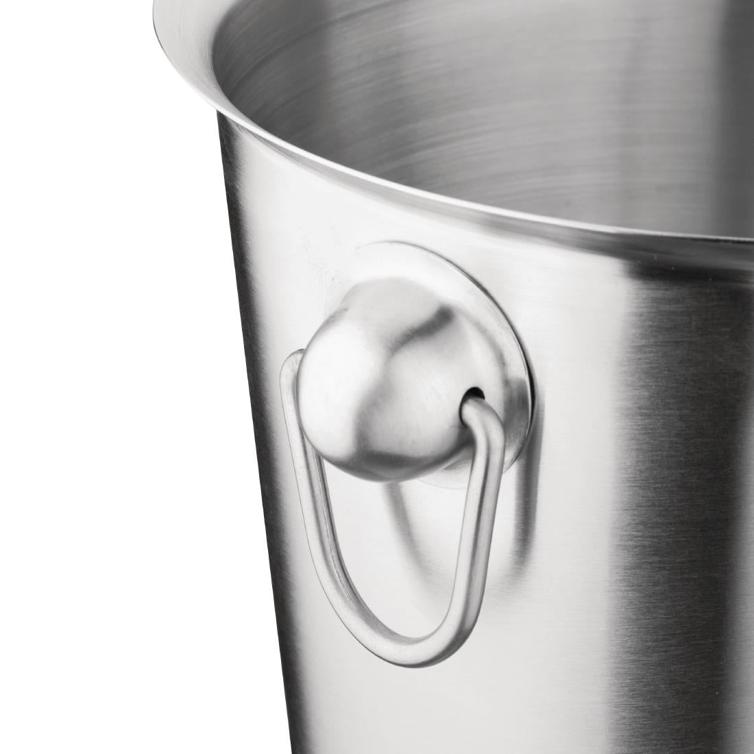 Olympia Brushed Stainless Steel Wine & Champagne Bucket (200(Ø)x250(H)mm with handle | Fits bucket holder K407) • PAS-K406
