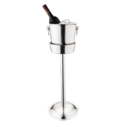Olympia Brushed Stainless Steel Wine & Champagne Bucket Stand (Size: 559(H) x 152(Ø)mm / 22x5.9" | Fits bucket K406) • PAS-K407