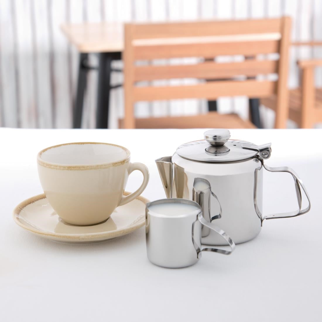 Olympia Concorde Tea Pot Stainless Steel 410ml • PAS-K677